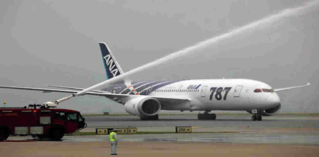 Why a planes is sprayed with a jet of water Magari Poa